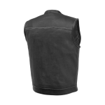 Genuine Leather Biker Vests With Concealed Carry Pockets - Image 2