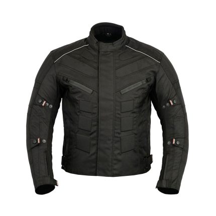 Front View Motorcycle Textile Cordura Jacket With Reinforced Stitching