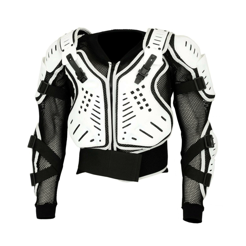 OEM Motocross White Body Armor Jackets for Global Distributors Front