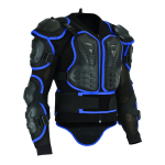 High-Performance Blue Motorbike Protective Jackets for Adventure Riders Side