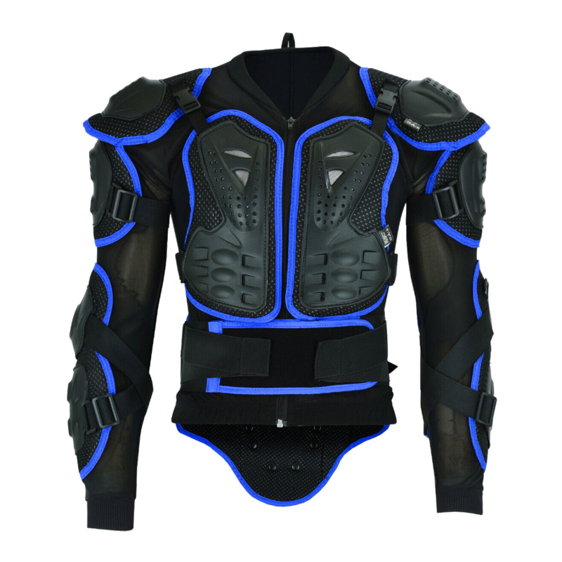 High-Performance Blue Motorbike Protective Jackets for Adventure Riders Front