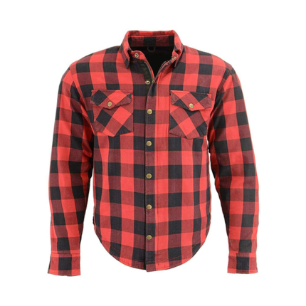Protective Plaid Flannel Shirts For Motorcycle Riders