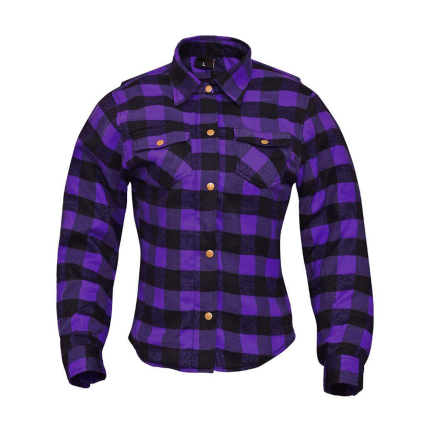 Stylish Women’s Motorcycle Flannel Shirts With Hoodie Design